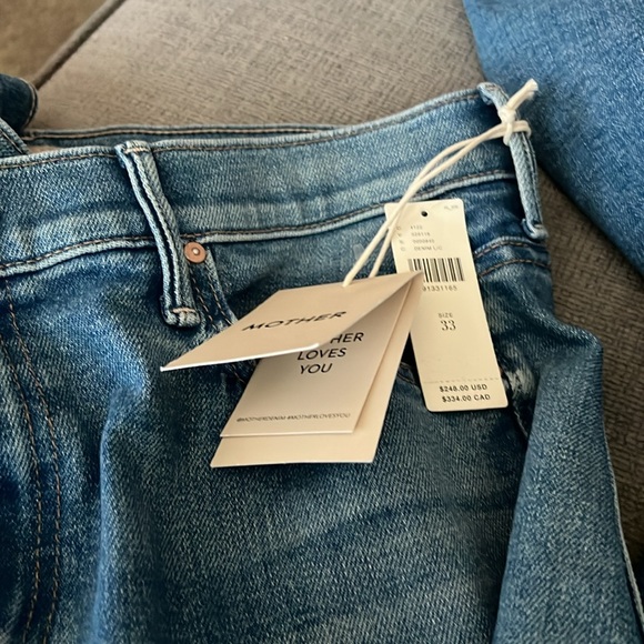 NWT, Mother,  Outsider Sneak Jeans Nice - Picture 3 of 13
